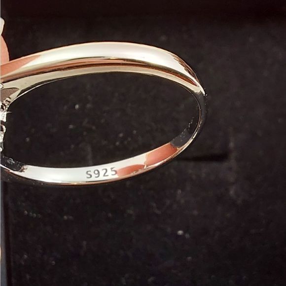 Silver CZ Engagement Ring - Picture 2 of 12